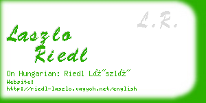 laszlo riedl business card